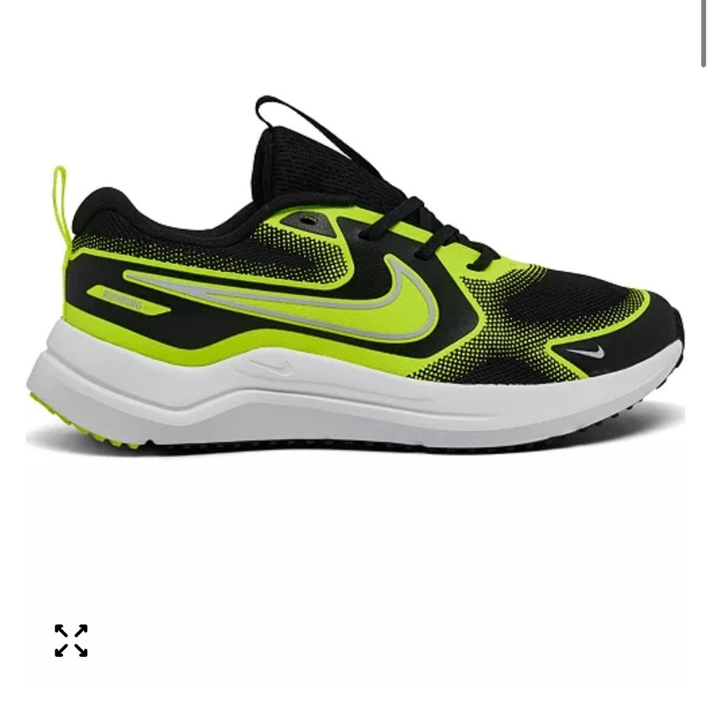 Nike kids Black and Volt Low-Top Running Sneakers - Picture 2 of 7